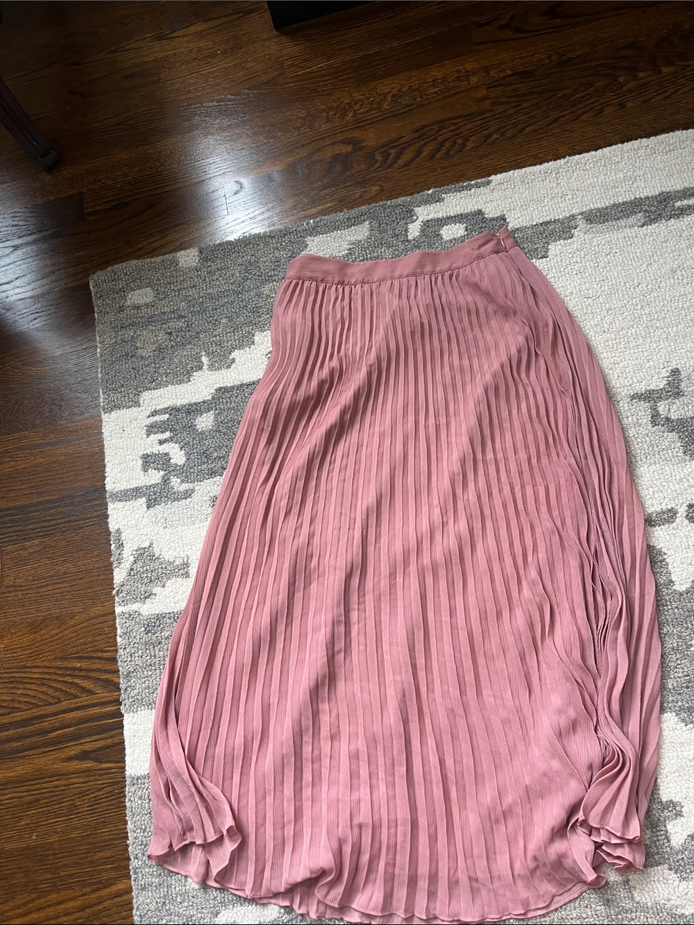 Express Pleated Midi Skirt - Rose Pink